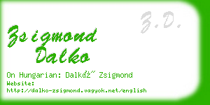 zsigmond dalko business card